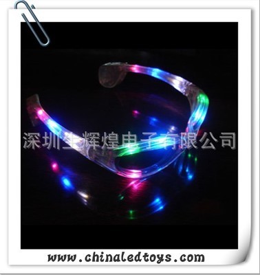 工廠價格 多種模式發光眼鏡 10/12燈任您挑選